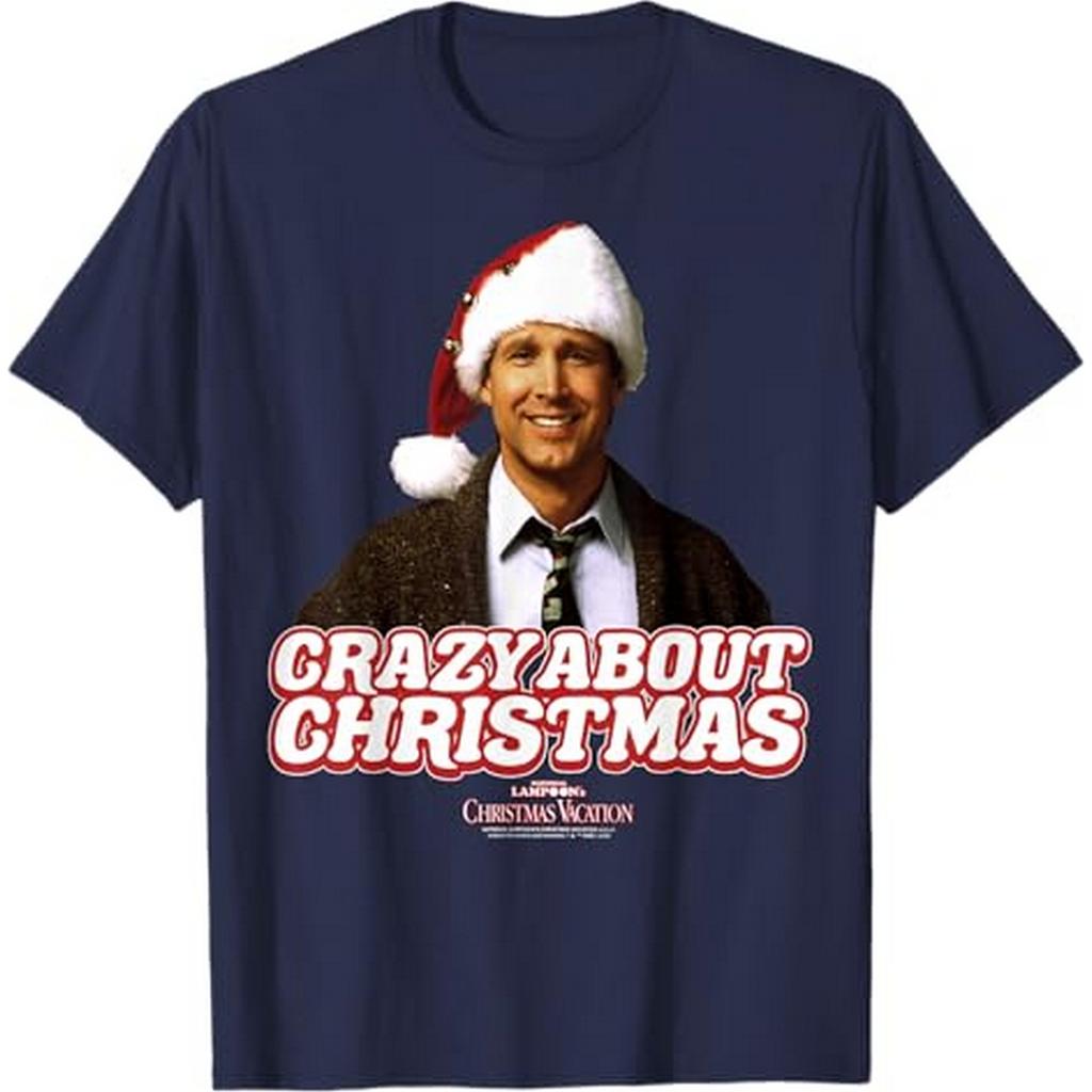 National LampoonÂ´s Christmas Vacation Mens Crazy About Christmas Cotton T-Shirt