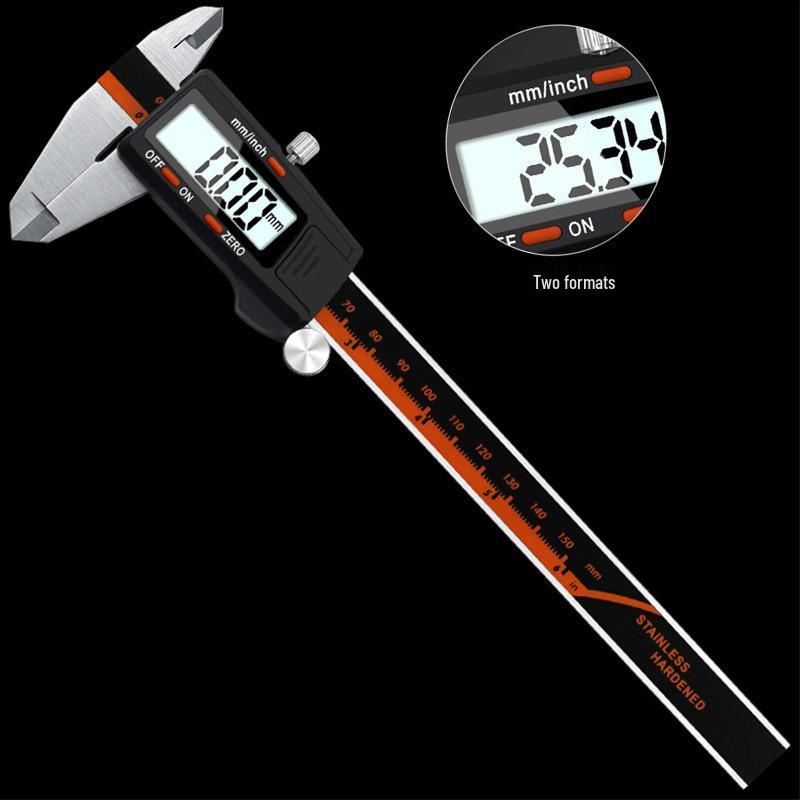 Stainless Steel Digital Vernier Caliper with LCD Display, 0-150mm, Metric/Imperial