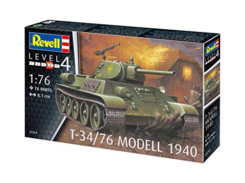 German Revell 1/76 Medium Tank T34/76 1940 Plastic Model Kit 03294