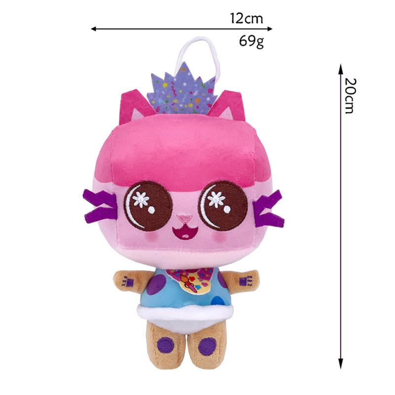 20-30cm Gabby Doll House Plush Toy Backpack Cat Cake Cat Mermaid Stuffed Animal Plushie Gbay Sticker for Kid Chrismas Gift