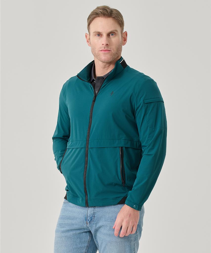 Biltmore Men'S Perforated Ribbed Stretch Windbreaker Jumper