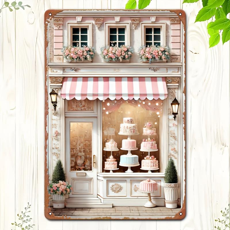 Vintage cake shop metal tin sign wall art for home, kitchen, garage, for man cave,Garden & Outdoor decor, perfect for room decor