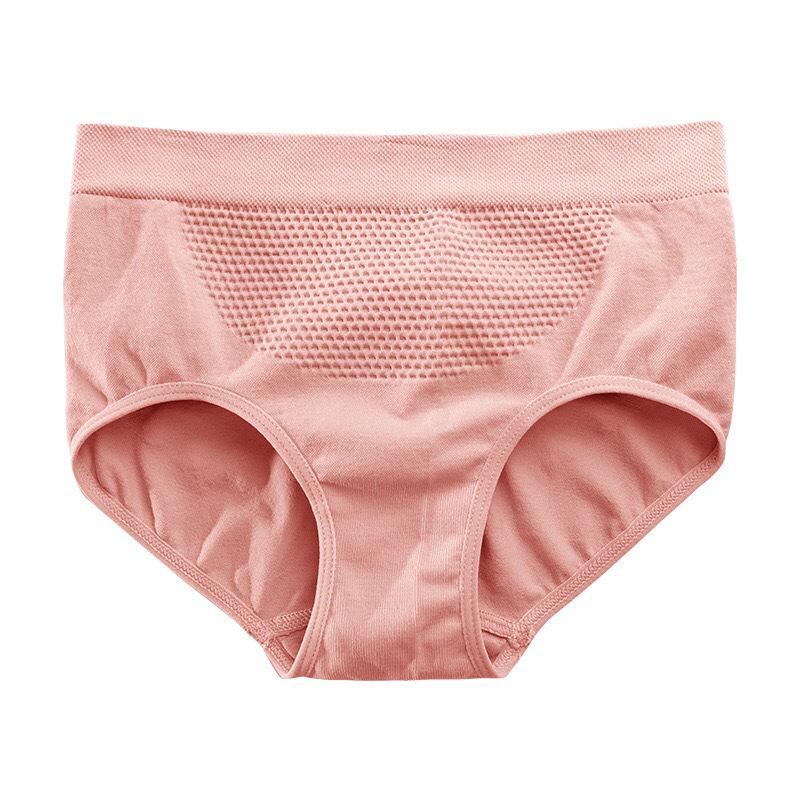 

Women s Seamless Honeycomb Mid-Rise Briefs with Double-Layer Crotch One Size