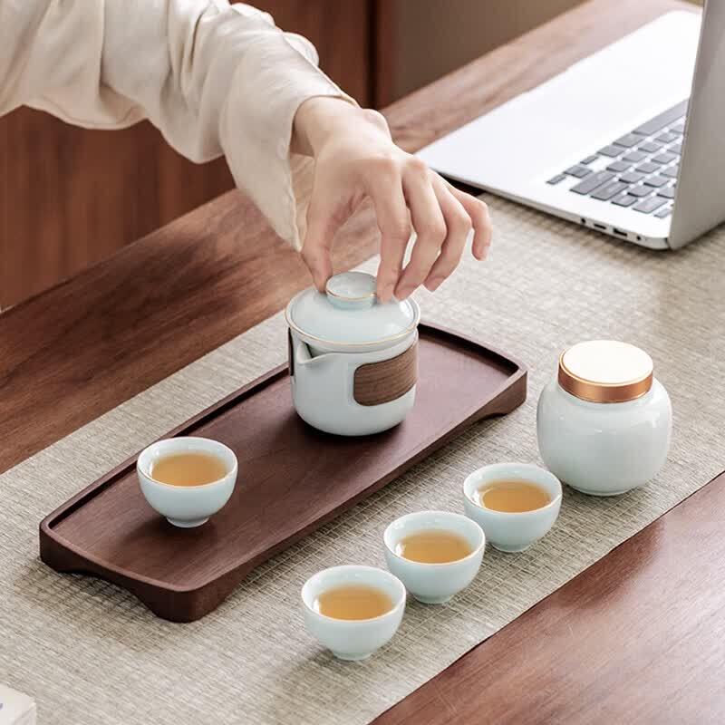 Ba Fang Li  Success  Chinese Ceramic Tea Set