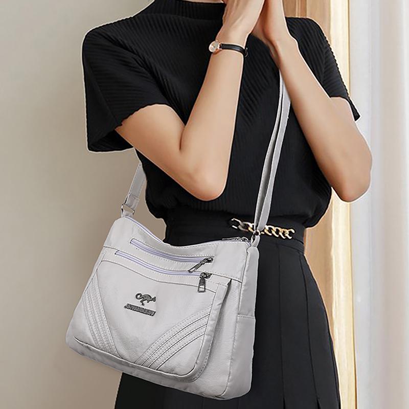 Multi-compartment Simple All-match Middle-aged and Elderly Mother's Large-capacity Casual Shoulder Crossbody Bag