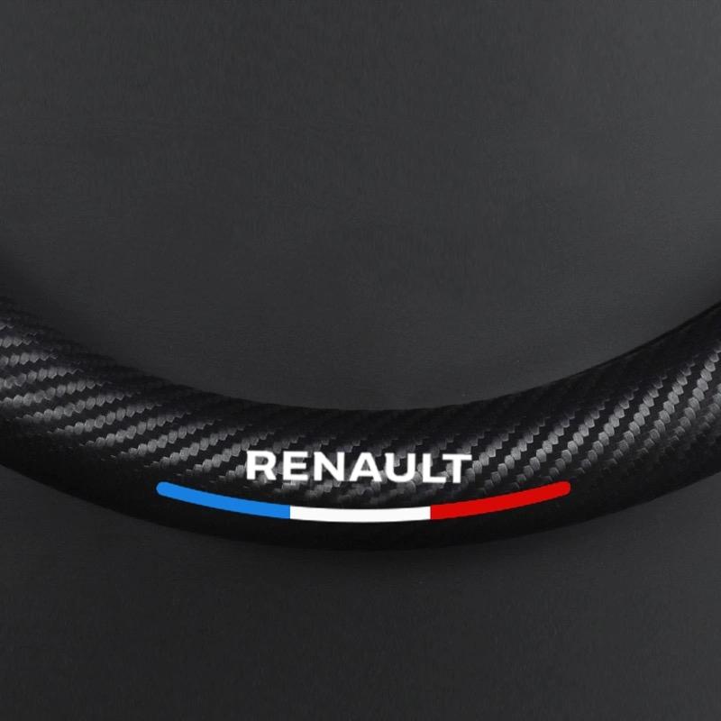 2026 Heiß Für Renault Radkappen Kohlefaser Auto Lenkradabdeckung Anti-Rutsch Lenkradabdeckungen Für Renault Megane 2 3 Clio Scenic