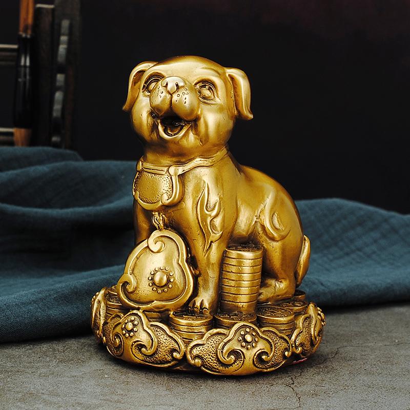 Pure Copper Zodiac Figurines Rat Ox Tiger Rabbit Dragon Snake Horse Sheep Monkey Rooster Dog Pig Animal Blessing Lucky Charms Cr