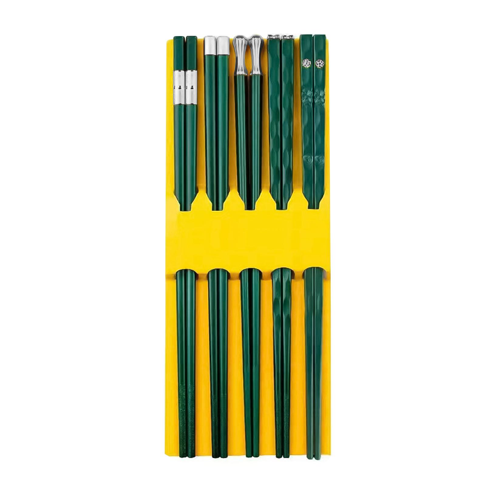 

5 пар сплавних паличок для їжі в японському стилі, стійкі до високих температур, палички для їжі, палички для суші, нековзкий набір посуду для дому