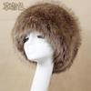 Imitation fox fur round flat top imitation fur hat thickened autumn and winter fluff Russian Mongolian hat thermal ear protection hat