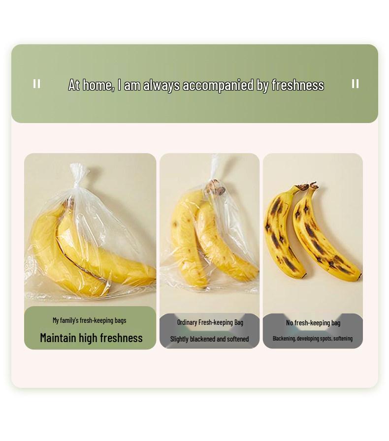 Fresh-Keeping Perforated Food Bags - Large, Medium, Small Sizes - Tear-off Roll for Household Use