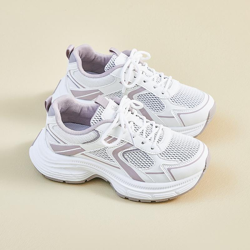 Nové dámské tenisky pro léto Studentské sportovní a volnočasové Streetová fotografie Síťované Prodyšné a Zvyšující výšku