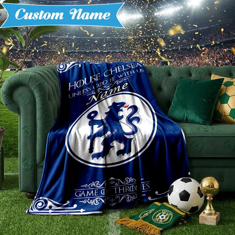 Custom Name House Chelsea Blanket Lightweight Ideal Bedding Blanket Perfect for Travel, Camping, Living Rooms, Sofas, Christmas Gift