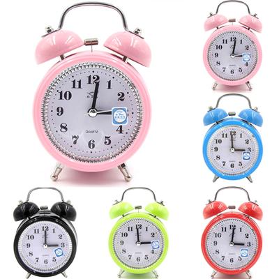Charmed Portable Fashion Classic Silent Double Bell Ξυπνητήρι Quartz Movement Νυχτερινό φως δίπλα στο κρεβάτι