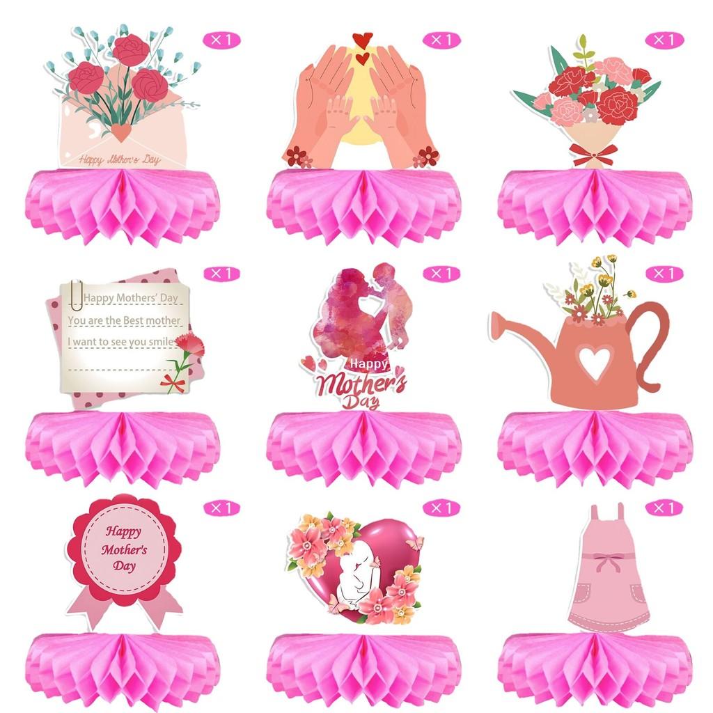 Mothers Honeycomb Day Paper Crafting Prop For Home Party Desktop Decoration