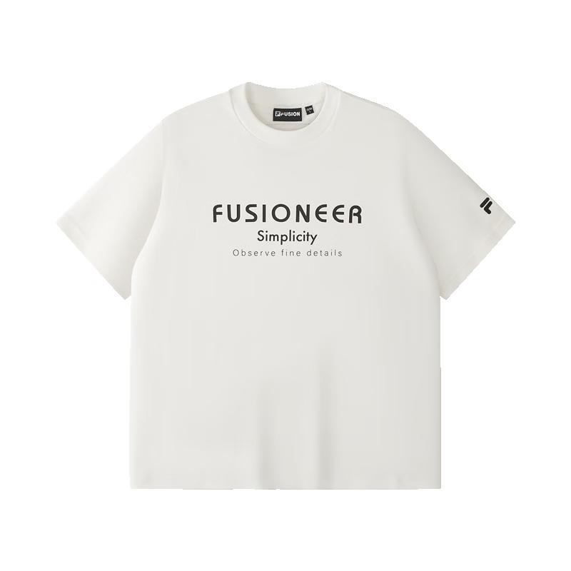 FILA FUSION Men's Loose Fit Cotton Knit Short Sleeve T-Shirt