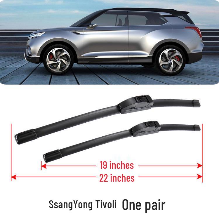 Original Rear Wiper Blade for SsangYong Tivoli - Universal Fit, Boneless Rubber Strip