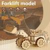 3D Wooden Puzzle for Adults Bulldozer Model Kit Educational STEM Toy Mechanical Engineering DIY Models Gift for Kids Birthday