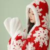WTEMPO Herbst Winter Weihnachten Schneeflocke Verdickt Lamm Multifunktionale Decke Schal Cape Decke Flanell Große Nickerchen Decke