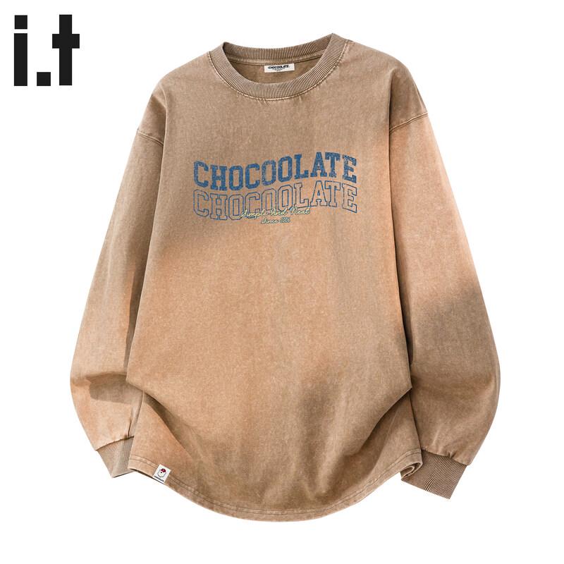 CHOCOOLATEit Men s American Casual Crew Neck Cotton Sweatshirt M