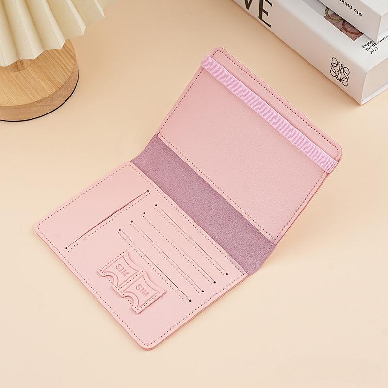 Fashion PU Strap Passport Wallets Women Men Passport Holder Case Ticket Holder ID Card Holder Passport Covers Travel Accessories