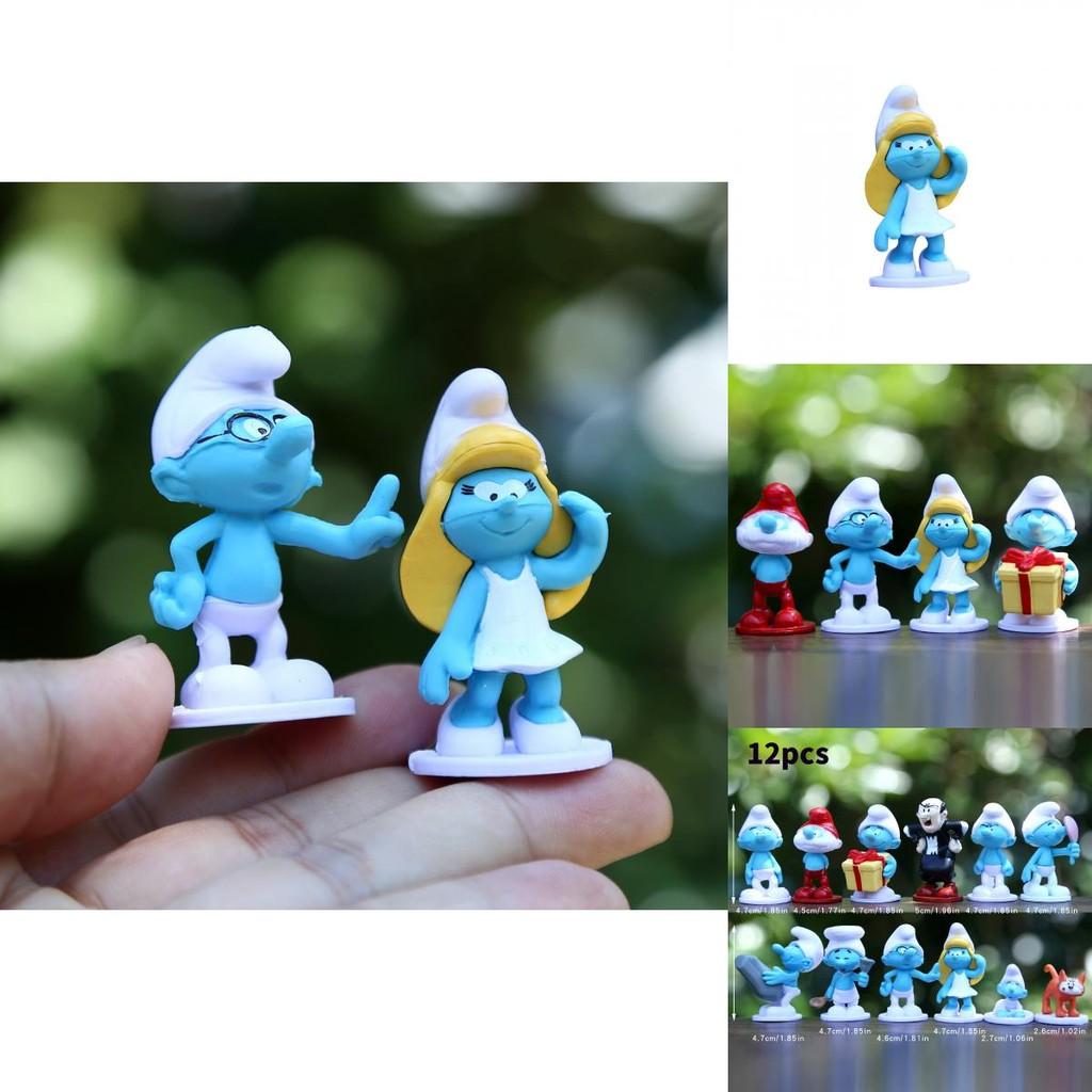Puffi Personaggio Giocattolo Figurine in PVC Edizione da Collezione Decorazione per la Casa Per Bambini