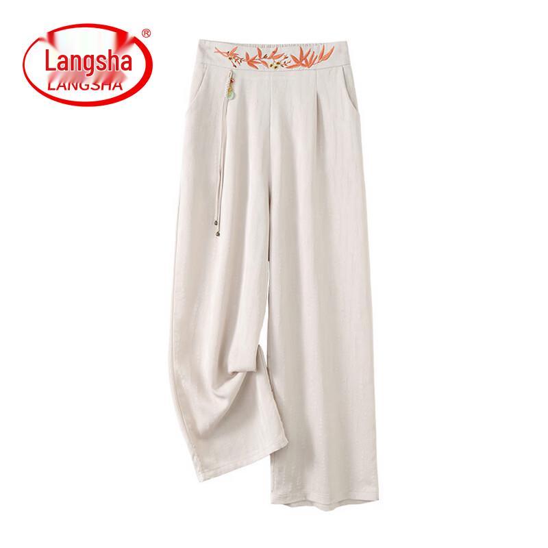 

Широкие брюки с вышивкой в новом китайском стиле LangSha 4XL