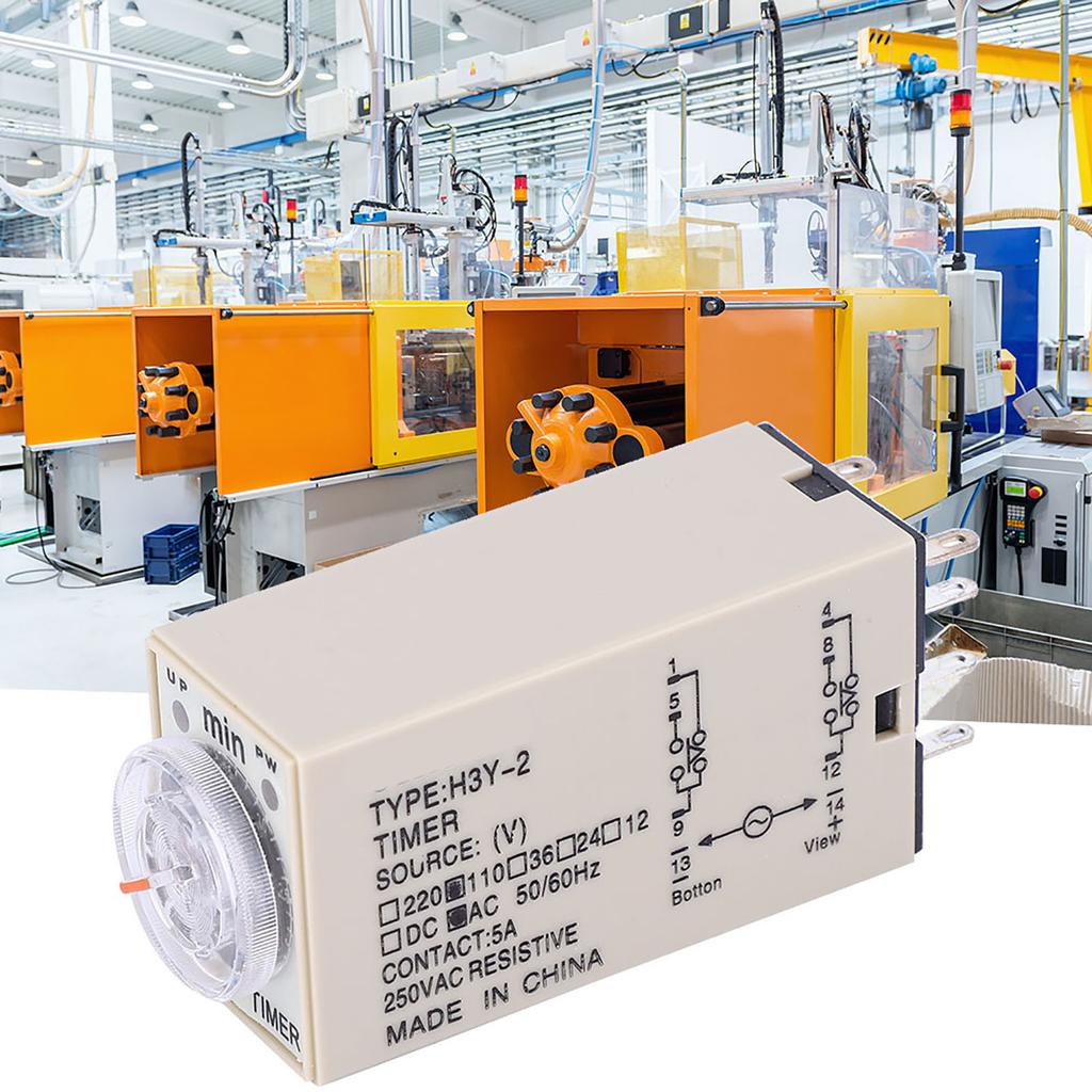 H3Y 2 Time Relay Power On Delay Timer 0 3M Minute 8 Pin 24V 110V 220V