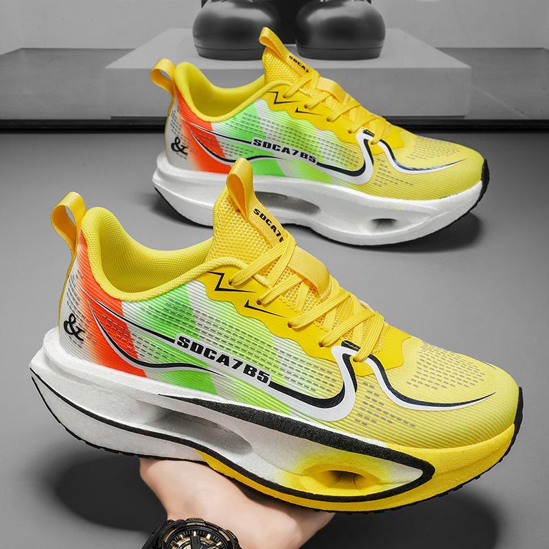 Men'S Sports Shoes Carbon Plate Running Shoes Male Marathon Sneakers Racing Shock-Absorbing Athletics Training Shoes For Women