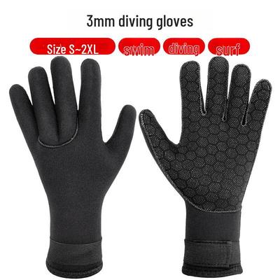 3mm Kaymaz Aşınmaya Dayanıklı Erkek ve Kadın Dalış Eldivenleri - Yüzme, Şnorkelle Dalış ve Balık Tutma için Sıcak, Çizilmeye Dayanıklı, Soğuğa Dayanıklı