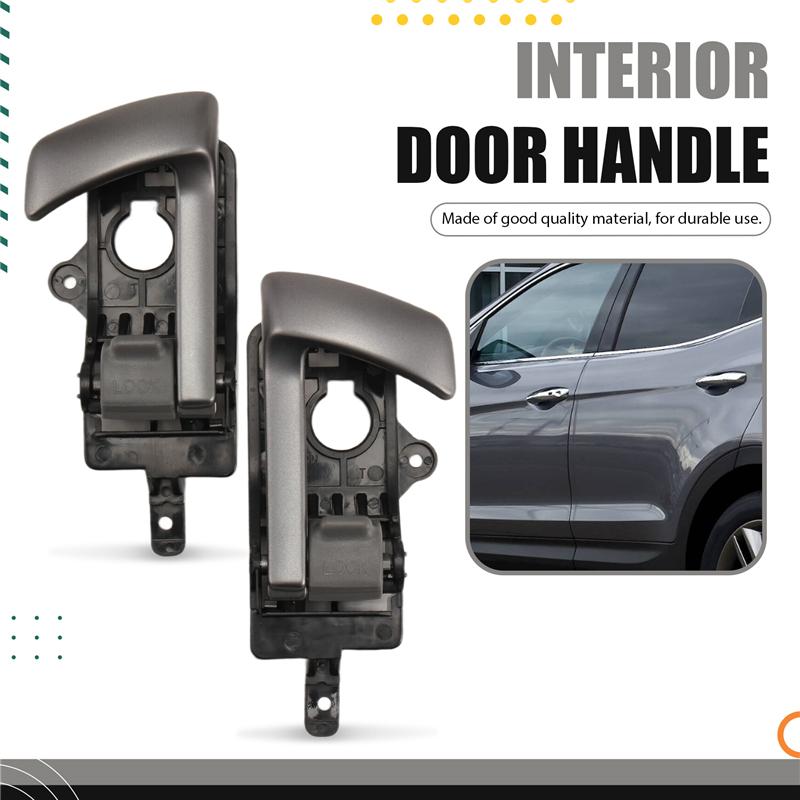 For Hyundai Santa Fe GL Premium 2011-2012 1 Pair Car Door Interior Handle 82610-2B000 82620-2B000