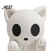 Handmade Graffiti Toy Halloween Ghost Cat Statue, 3D Printed Ornament, White Cute Dark Style Ornament Figurine for Home Office Desk Decoration Gothic