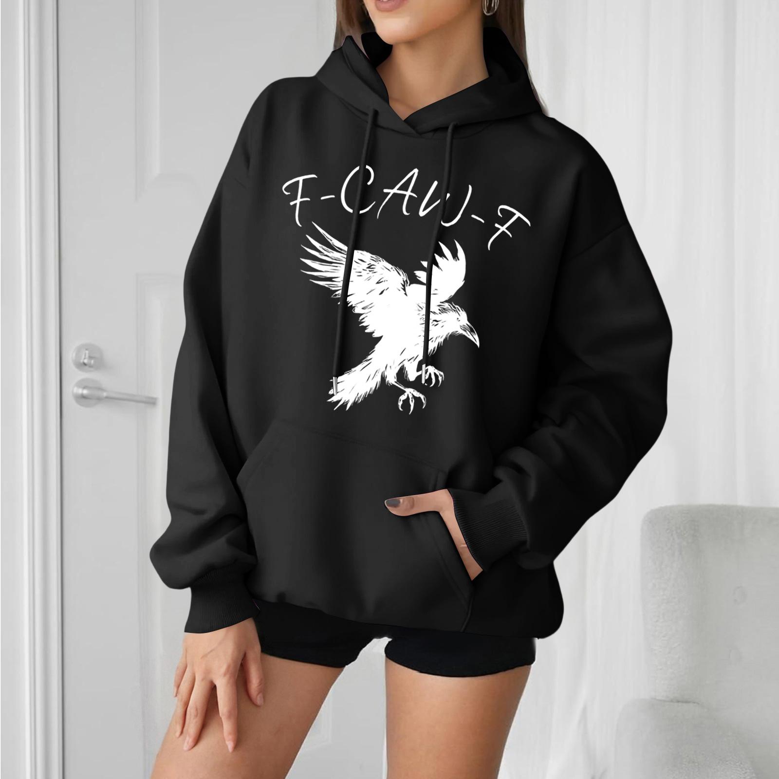 

Женская мода, повседневные универсальные повседневные толстовки, топы с длинными рукавами, толстовки S чёрный