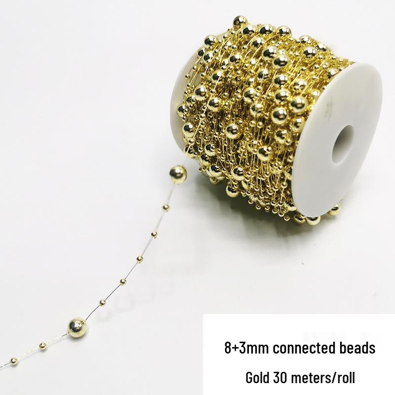 Double-Line Pearl Sunflower Snowflake Beads DIY Decoration