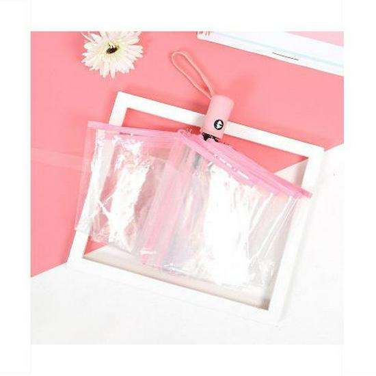 Kuromi Anime Soft Girl Transparent Folding Umbrella - Thickened and Portable