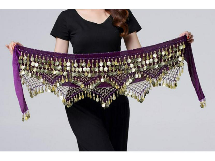 Belly Dance Waist Chain - Indian Hip Scarf for Practice & Performance