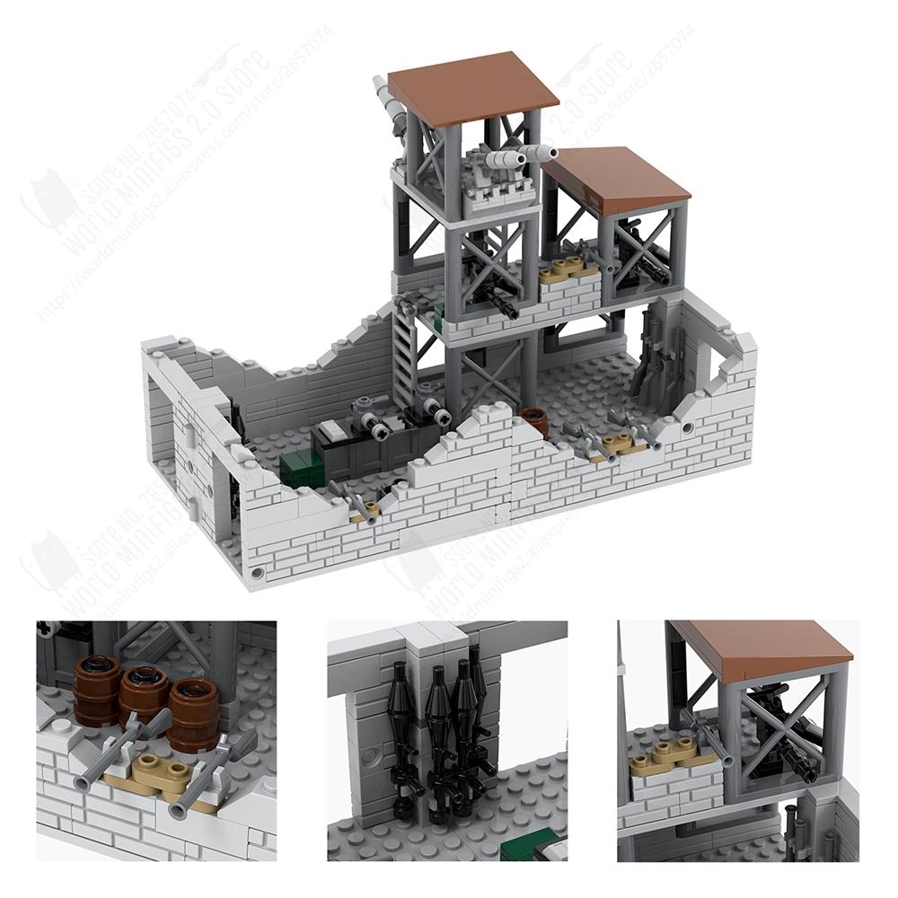 MOOXI Military Wars Simulation WW2 Battlefield Weapons Vehicle Model Set MOC Bricks DIY Building Blocks Toys Children Adult Gift