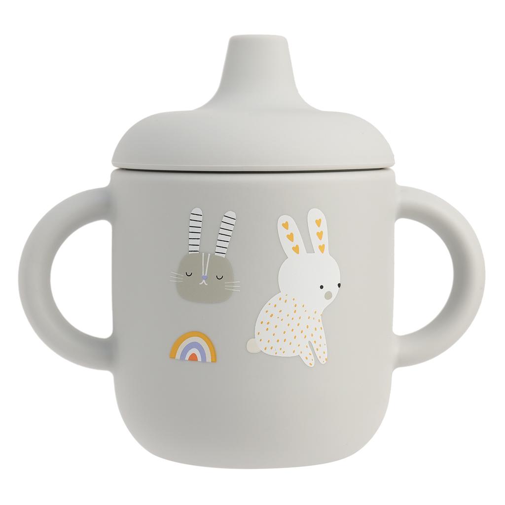 1PCS Cartoon Silicone Baby Feeding Cup BPA Free Leak Proof Training Cup With Handle Travel Friendly Dishwasher Safe Baby Stuff