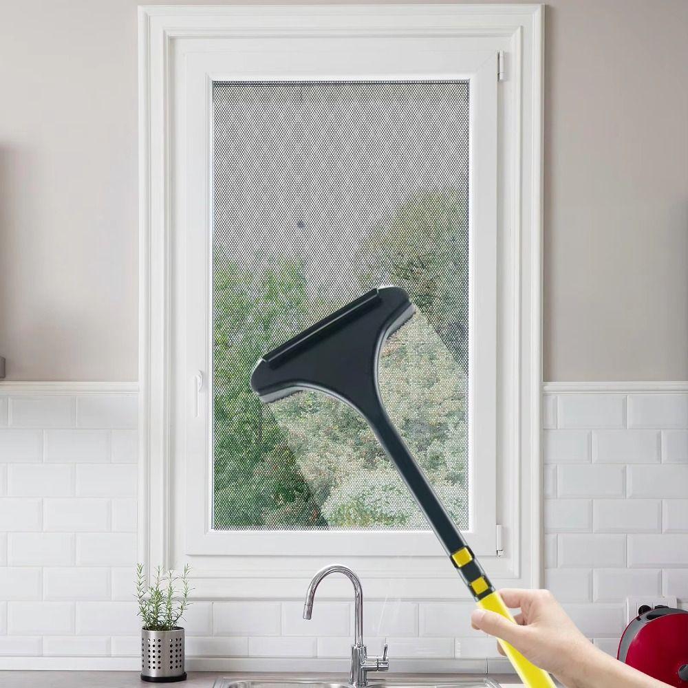Ergonomic Window Screen Cleaning Brush Retractable Glass Cleaning Brush Mirror Scrubber  Household
