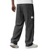 2026 Spring/Summer New Men's Solid Color Breathable Cotton-Linen Pocket Casual Trousers