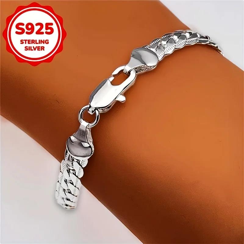 new   Copper special 5mm Cuban Chain Bracelets for women men 20cm wedding party Birthday gifts fashion jewelry