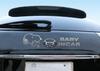 Meiho SN63 Meiho Snoopy Baby In Car Emblem Sticker Silver