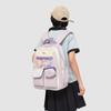 Contrast Color Student Backpack Large Capacity Schoolbag Women's Backpack