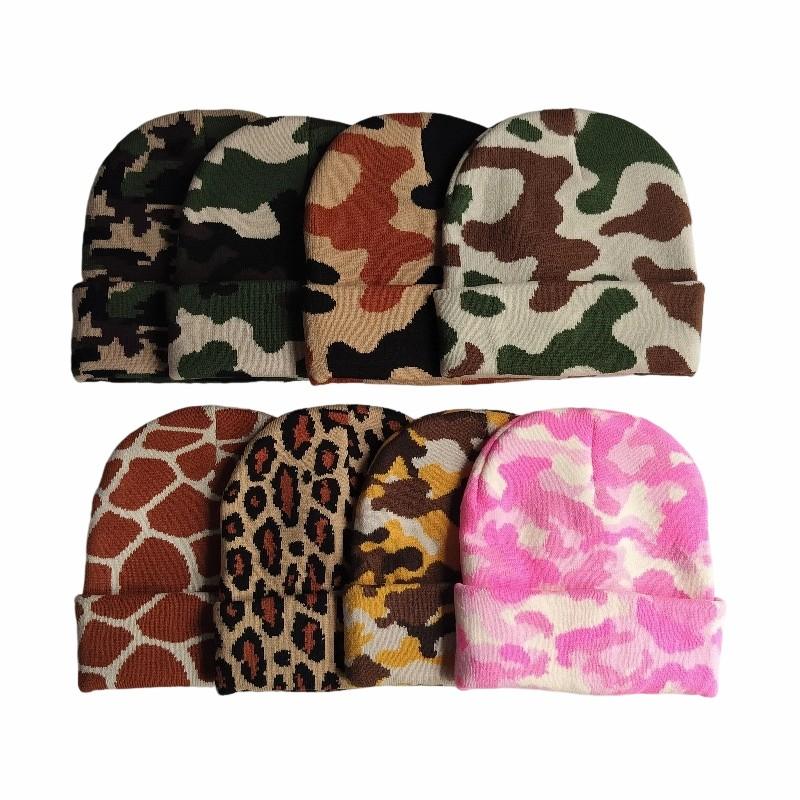 Outdoor Ear Protection Warm Knitted Beanie Hat Acrylics Jacquard Cuffed Custom Hip Hop Beanie Hat