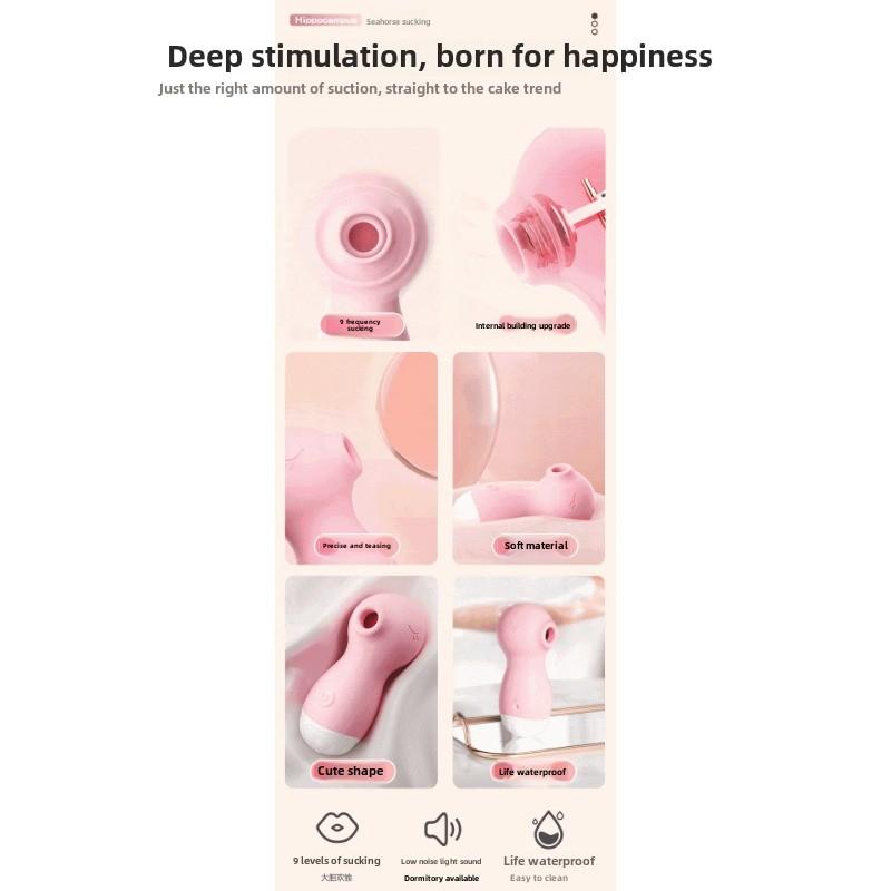 Seahorse Baby Sucking Vibration Masturbation Wand Vibrator Massage Stick Lovely Shape Female Intimate Toys Adult Products