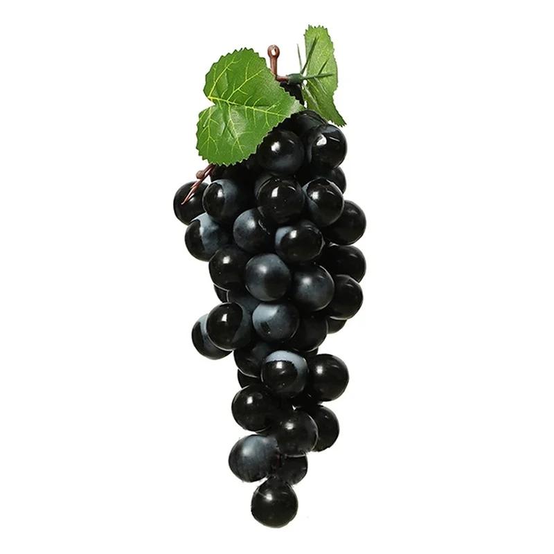 Artificial Grapes A Bunch of Grapes Plastic Fake Fruit Food Home Decor Decoration Artificial Fruit Fake Fruits Decoration a чёрный