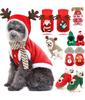 Christmas Dog Clothes Pet Clothes for Small Medium Dogs Winter Warm Elk Santa Claus Dog Cat Coat Hoodies Dogs Christmas Clothing