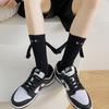 Christmas Couple Mid-Calf Socks 3D Eyes Funny Breathable All-Match