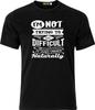 I`m Not Trying To Be Difficult It Just Comes Natually Xmas Funny Cotton T Shirt Mens Womens Tees Top
