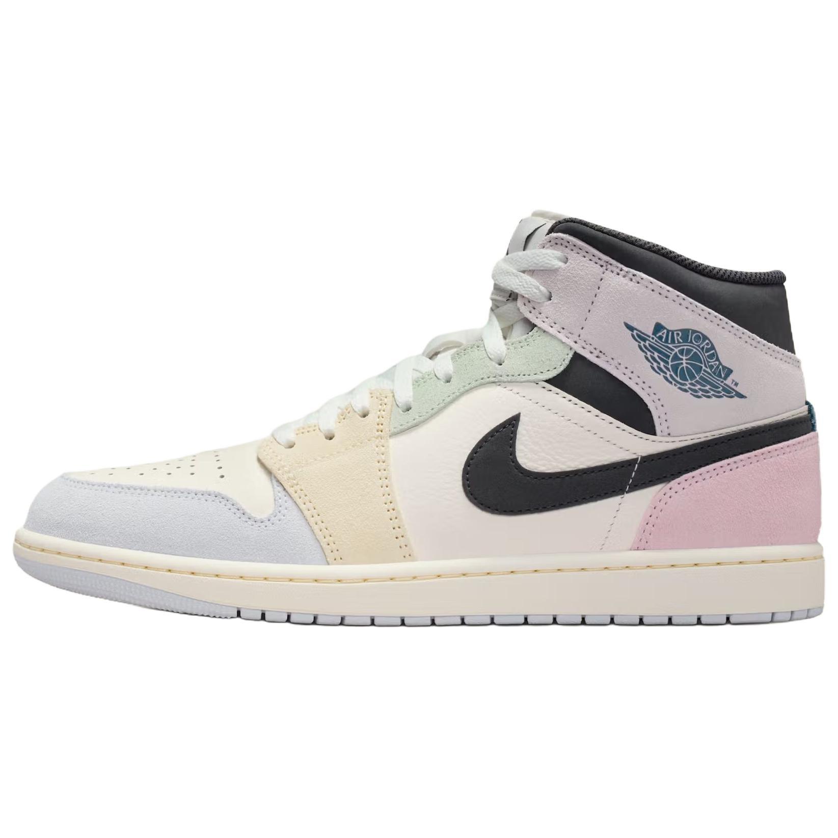 Jordan 1 Mid SE  Sail Jade Aura  Men s IB7110-100 EU 42