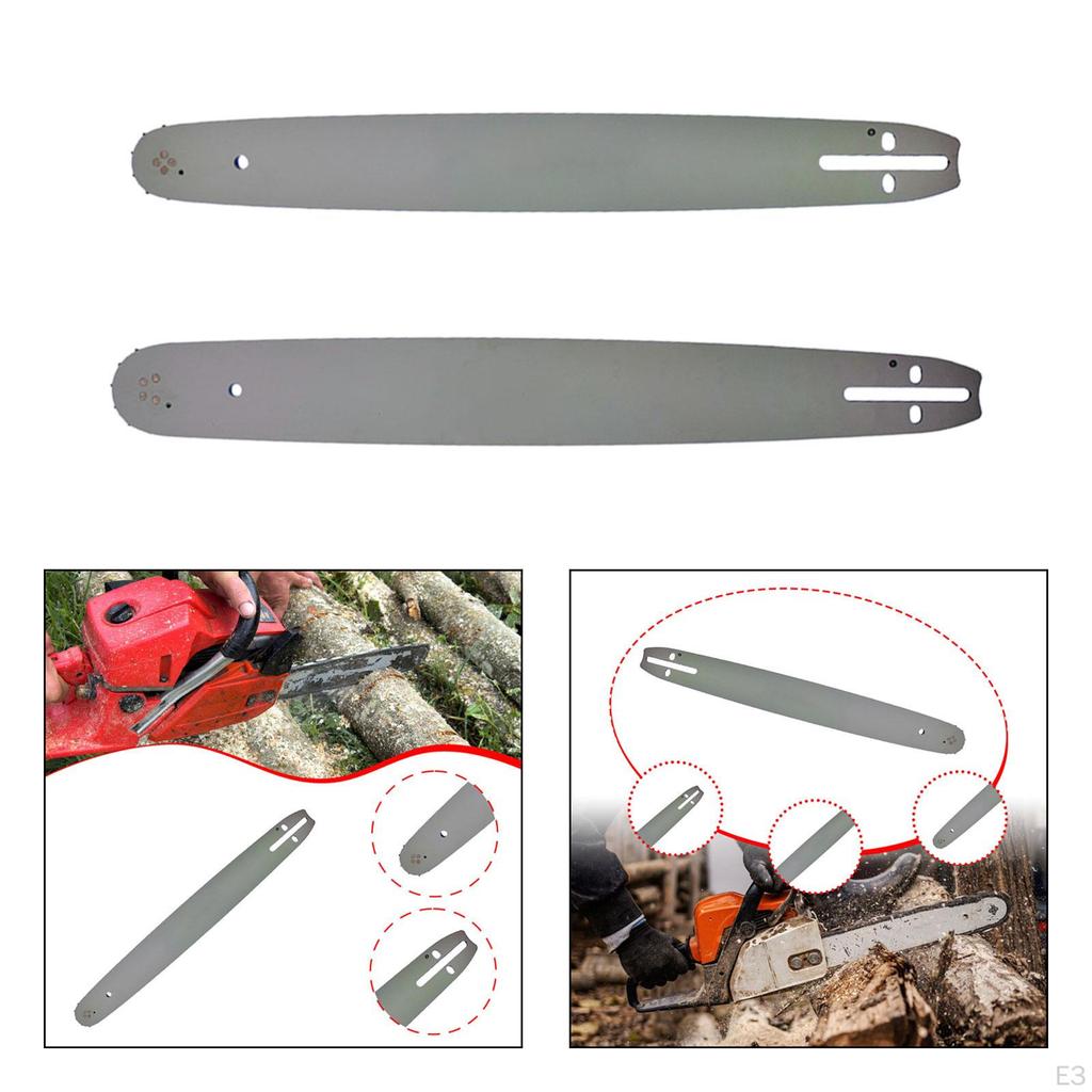 Chain Saw Guide Bar Replacement Metal Silver Professional High Accuracy Wear Resistant Repair Parts